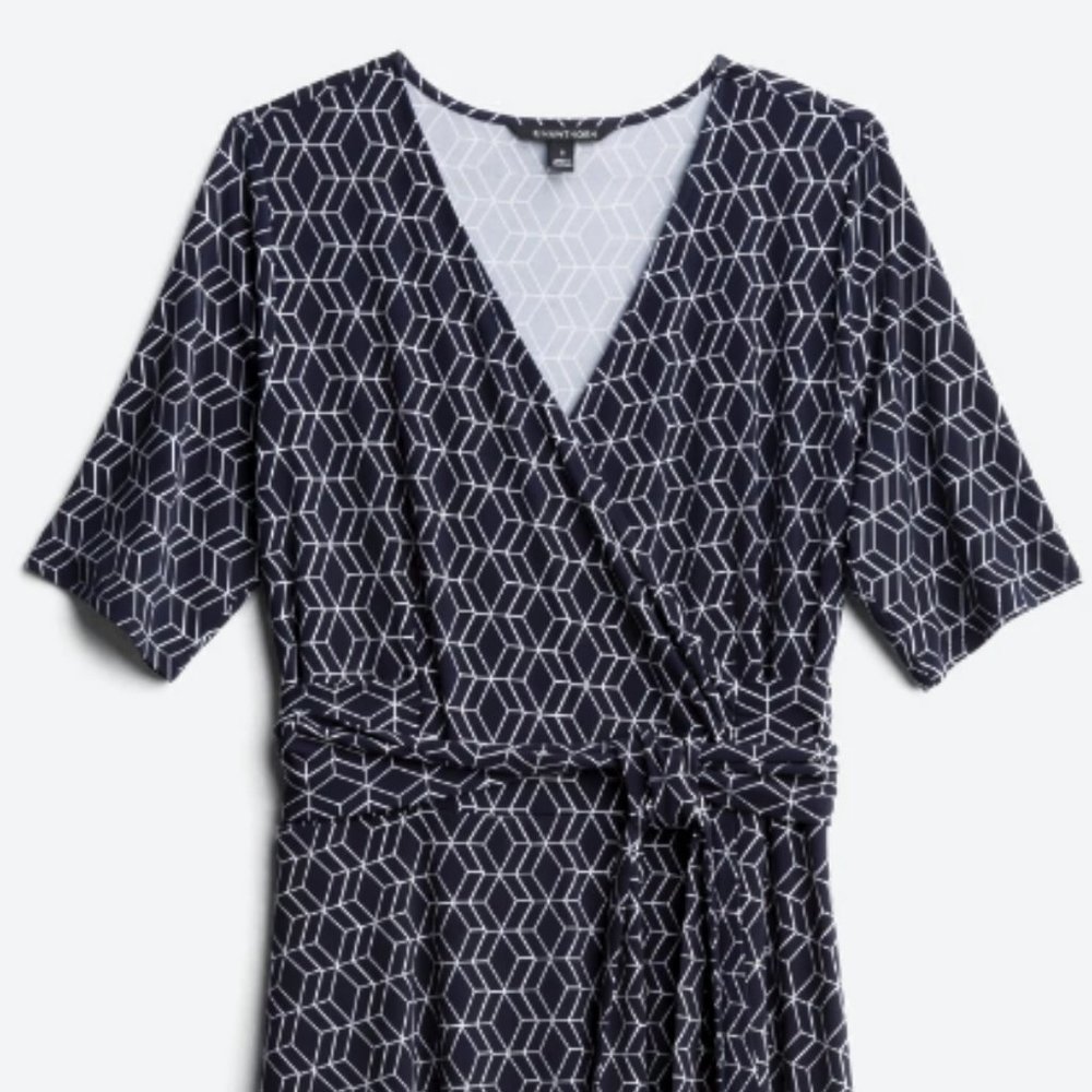 41 HAWTHORN Kaitlyn Surplice Dress Size 2X Faux Wrap Dress